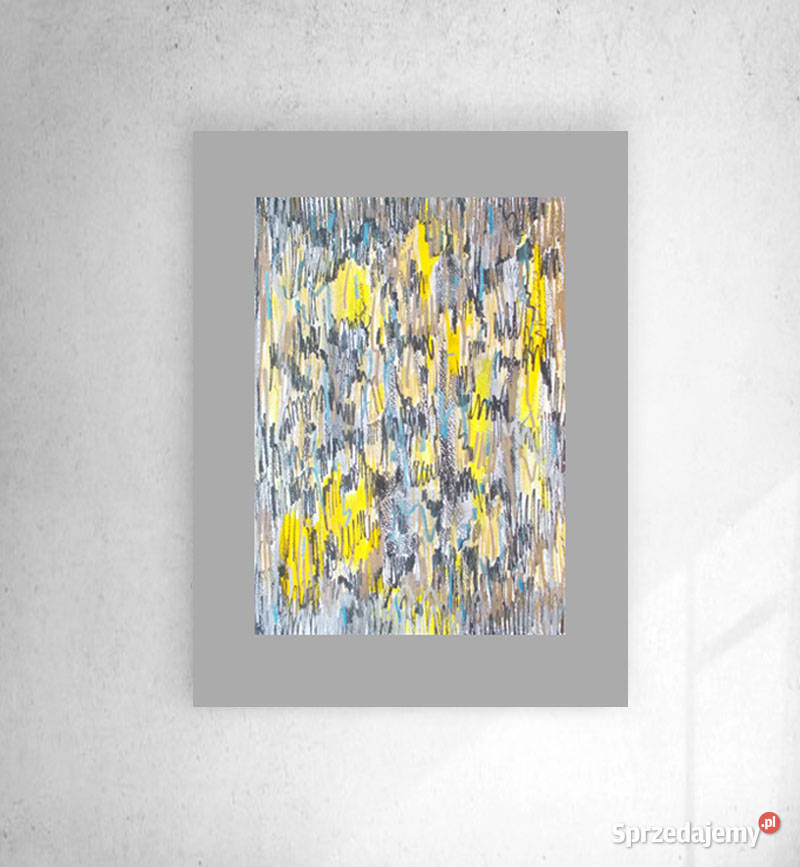 żólto szary obraz 30x40 minimalizm dekoracja Gdańsk