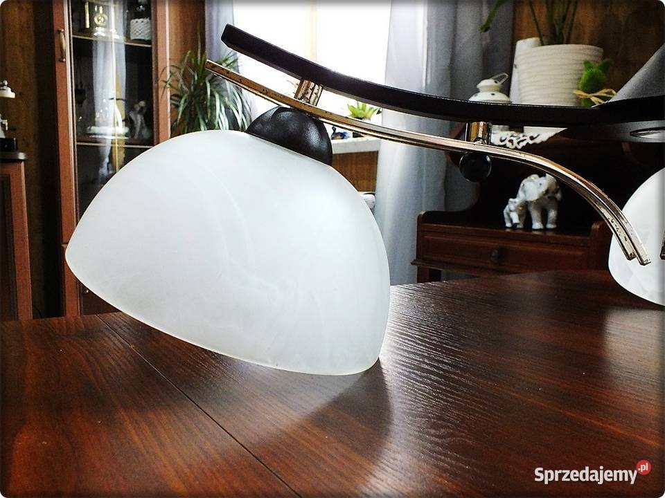 Lampa sufitowa 3ramienna ciemne drewno Salon Żary