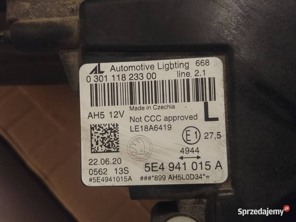 Lampa lewa do Skody Octavia 4 Full Led Lampy przednie Bielsko-Biała