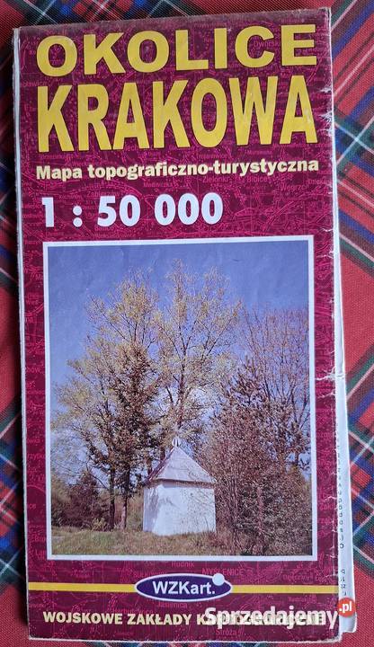 Krakowa 150 000 mapa topograficzno turystyczna Kraków