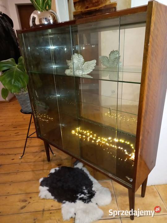 Witryna ptl gablota fornir retro Gdańsk