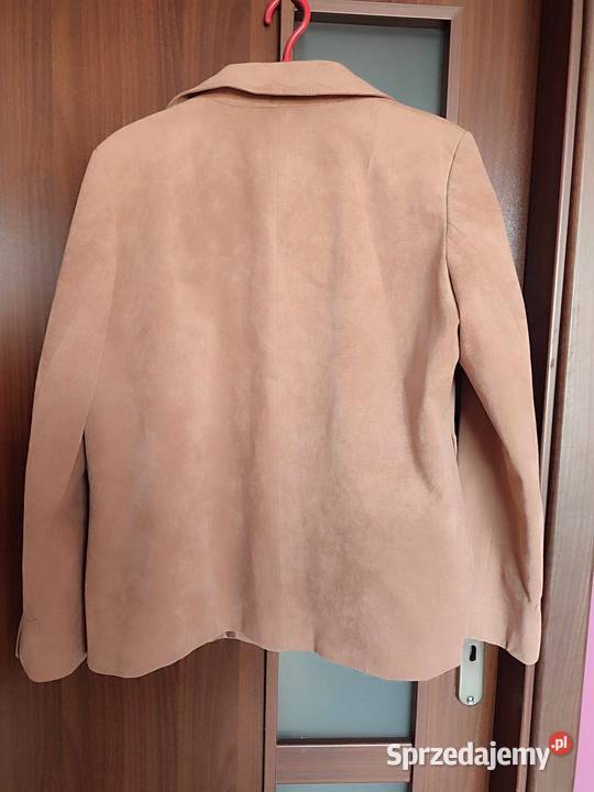 Marynarka Damska Elegancka Karmel Brązowa Żakiet Suwałki