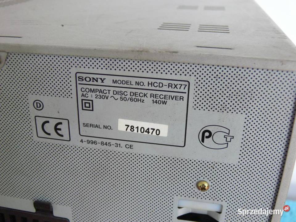 Wieża Sony HCDRX77 mocna WYSYŁKA