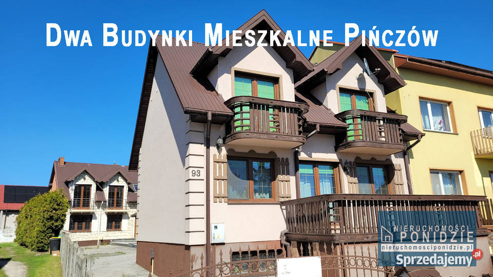 Dwa niezależne budynki mieszkalne Pińczów Busko-Zdrój