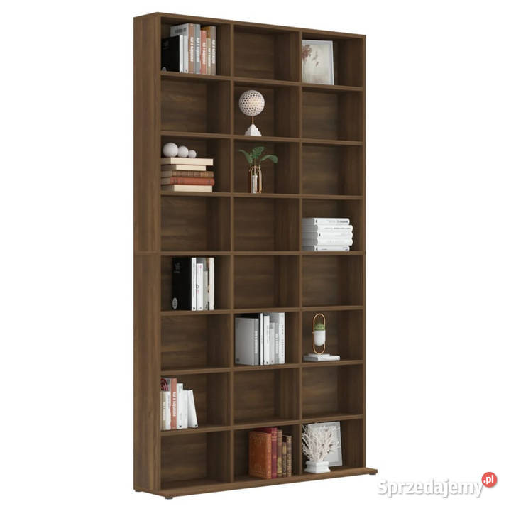 Szafka na płyty CD brązowy dąb 102x23x1775 Warszawa