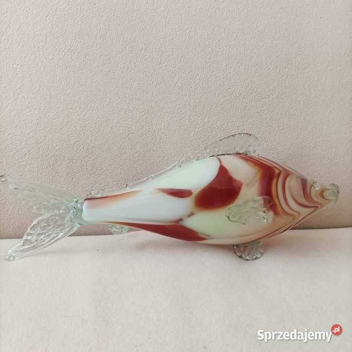 Szklana ryba szkło kolorowe z PRLu Stronie Śląskie sprzedam