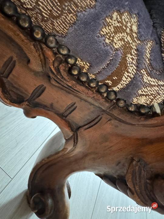 Luksusowy komplet mebli Ludwik rokoko sofa 2 Meble Świdnica