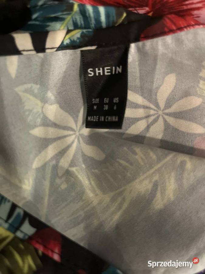 Shein sukienka modny wzór kwiaty hawajska hit Choszczno
