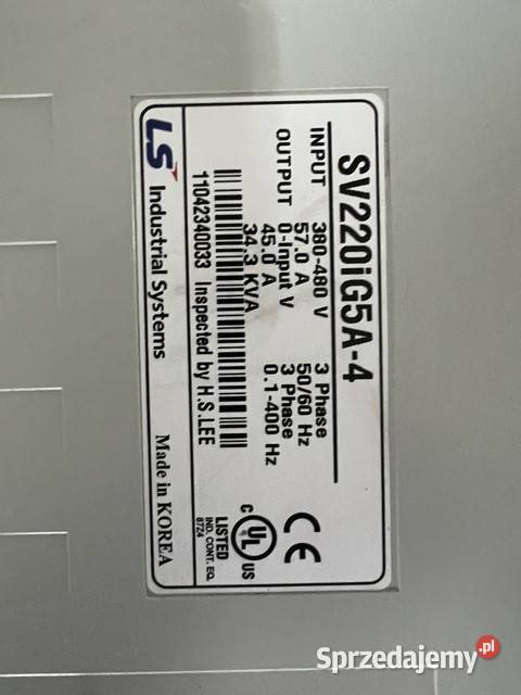Falownik LG iG5a SV220IG5A4 22 kW 4 sztuki Ostrów Wielkopolski sprzedam