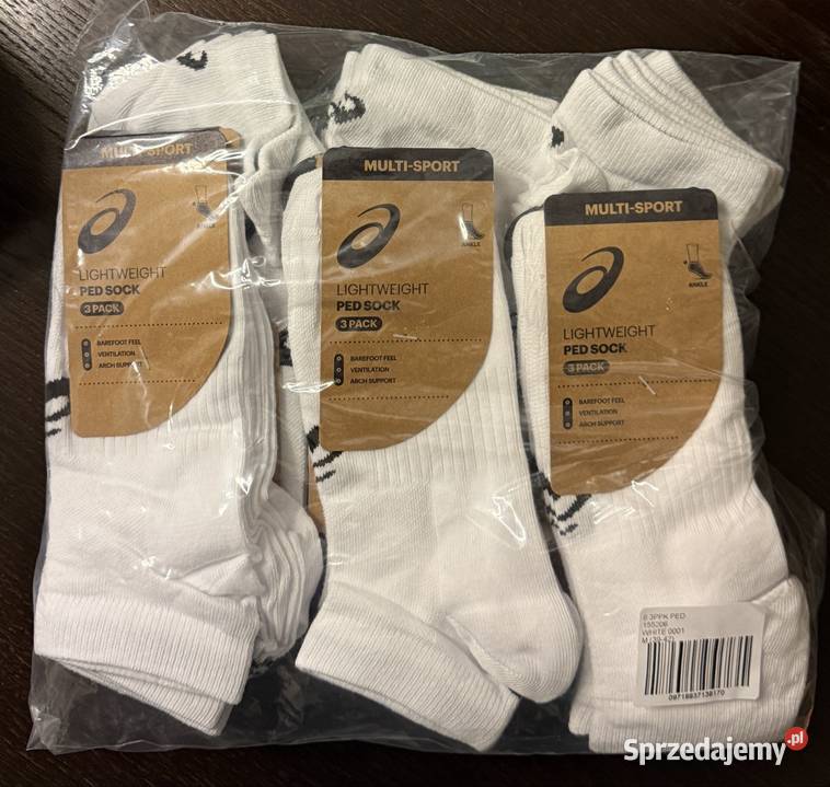 Skarpetki sportowe Asics 3pak białe biały Sportowe lubelskie Zamość