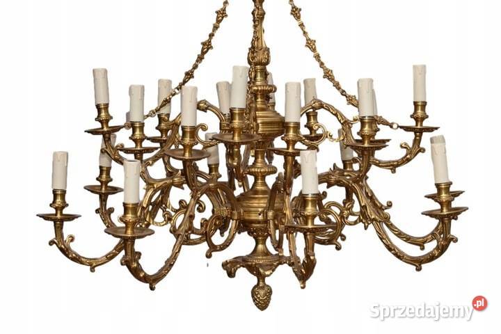 Królewski Gigant Żyrandol z Brązu Lampa 78 Kraków