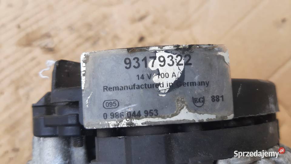alternator 100A opel vectra c 22 16V 93179322 Dębno