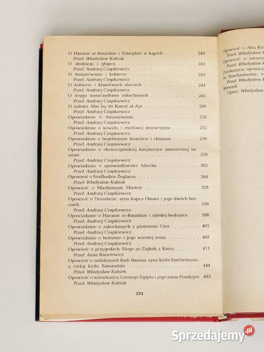 Księga tysiąca i jednej nocy Wybór Kraków