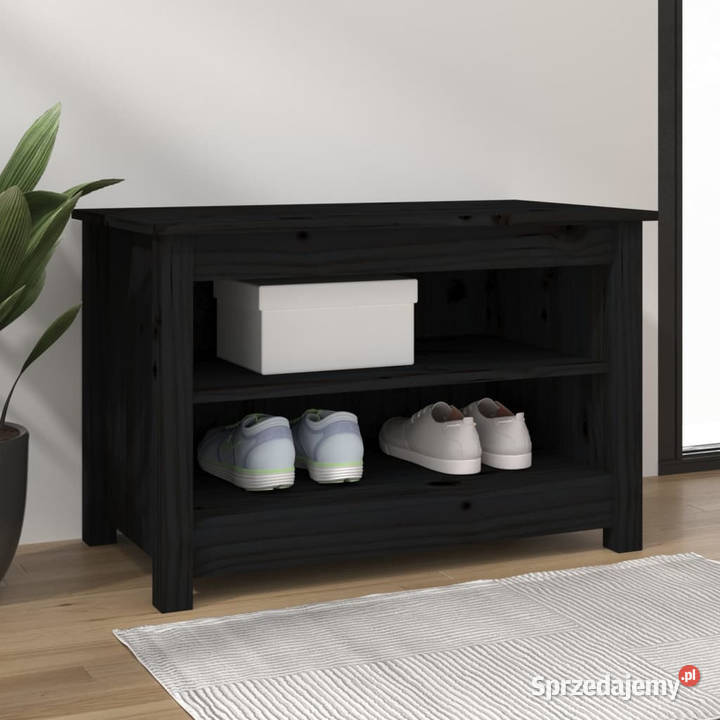 Szafka na buty czarna 70x38x455 drewno sosnowe Warszawa