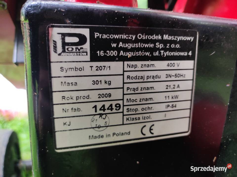 Dmuchawa ssąco tłocząca POM Augustów 11kW rury nieuszkodzony Pszczyna sprzedam