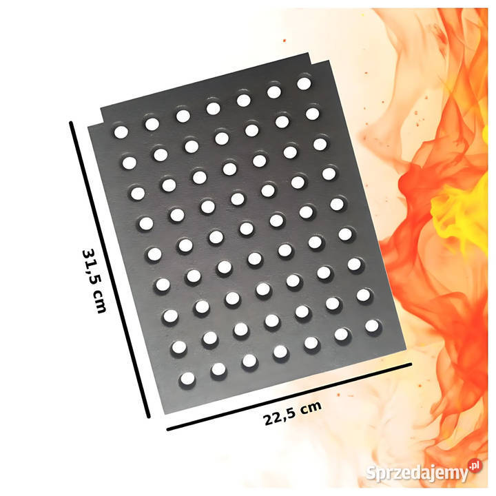 RUSZT ŻELIWNY DZIURKOWANY DO KOMINKA INVICTA Skawina