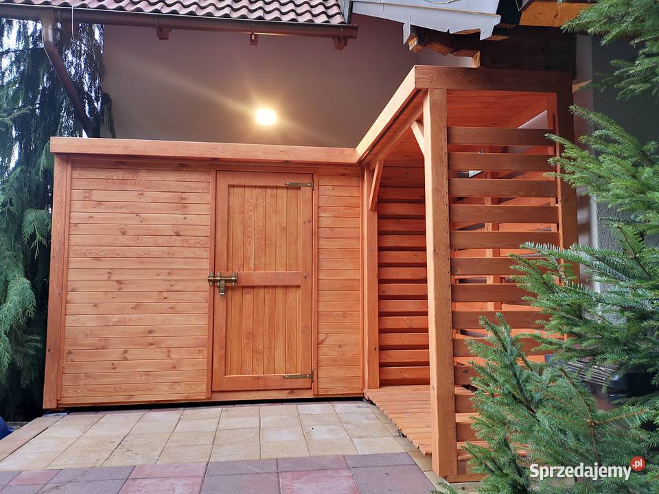 Domek narzędziowy z drewutnią domek ogrodowy Domki narzędziowe Kalety