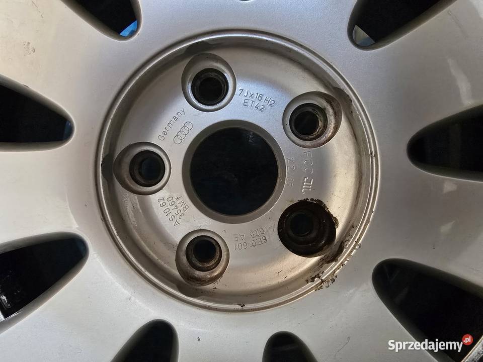 Felgi Oryginał Audi 7Jx16 H2 ET42 Średnica 16" małopolskie Wolbrom sprzedam