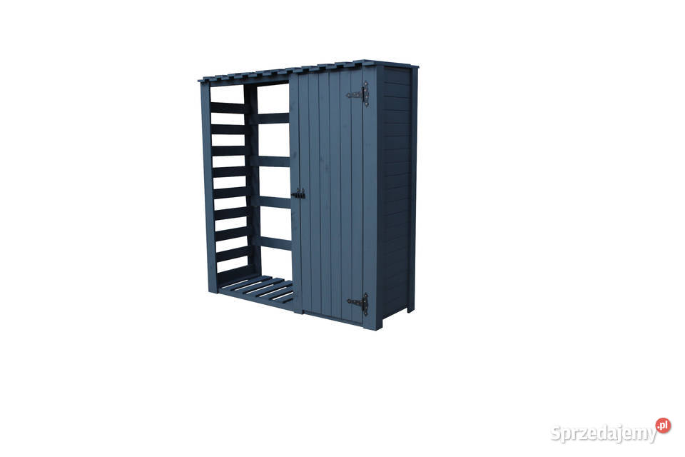 Szopa na opał Drewutnia z domkiem na narzędzia Architektura ogrodowa Warszawa