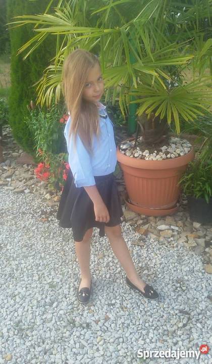 Elegancki galowy komplet koszula spódnica ok 140