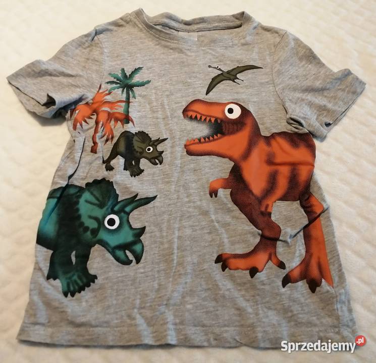 Koszulka krótki rękaw Tshirt dinozaury 116 CA Czeladź sprzedam
