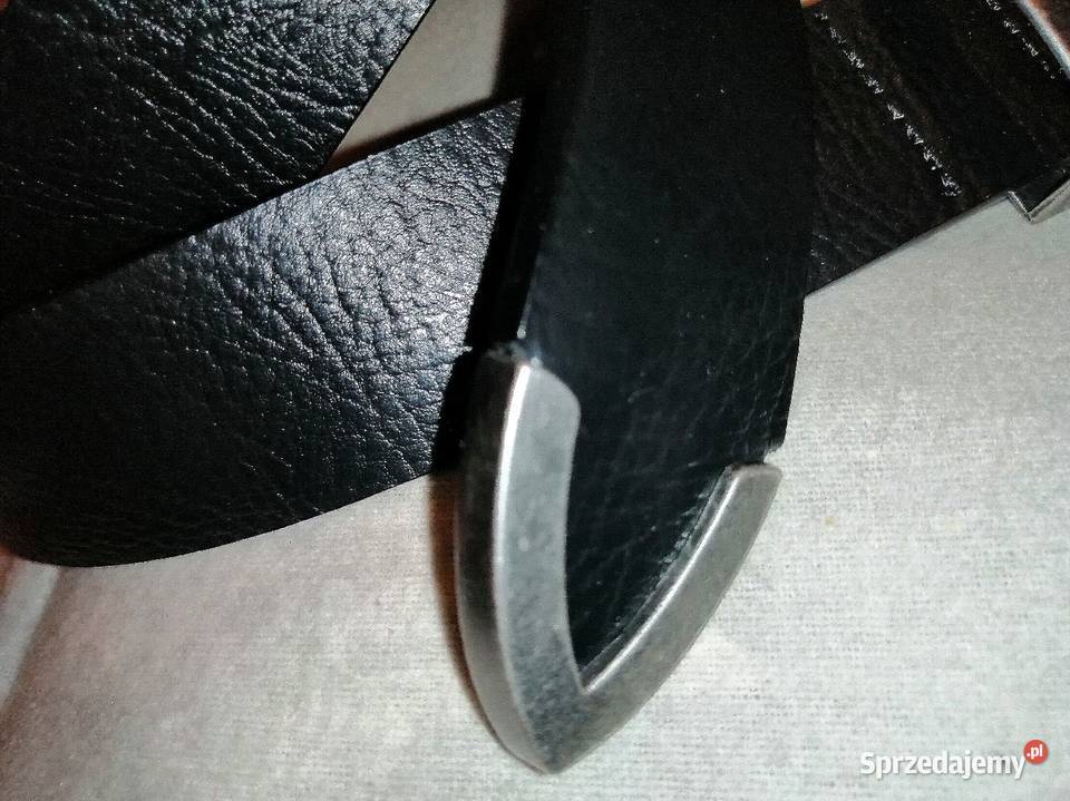 Nowy SKÓRZANY pasek pas z efektem postarzenia Długość 113 Leszno sprzedam