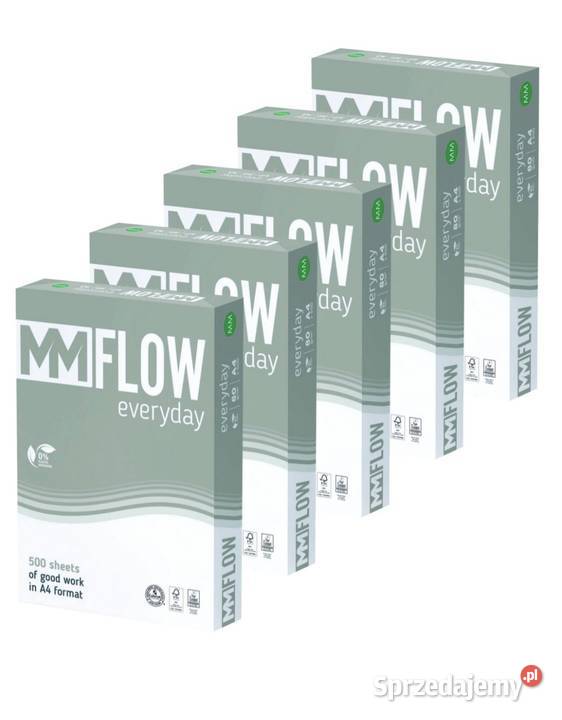 200ryz Papier ksero FLOW MM A4 80g wielkopolskie Mosina