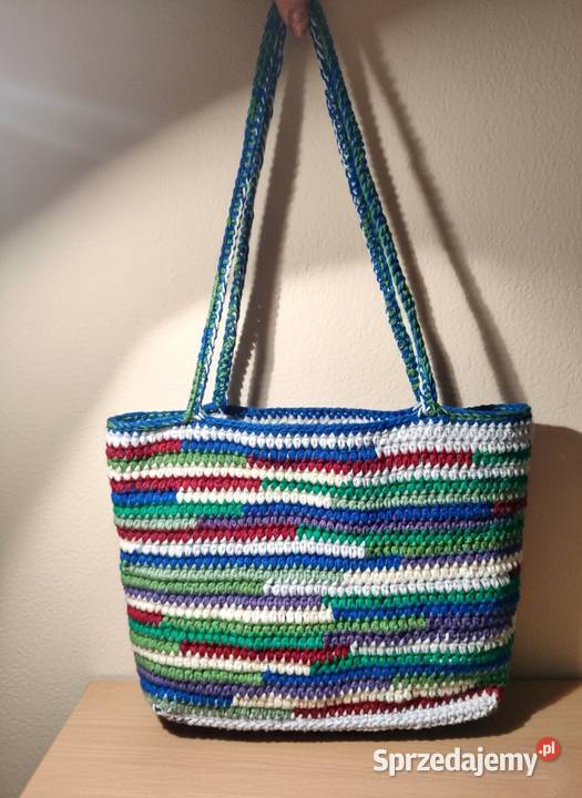 Torebka i scrunchie crochet zestaw ręcznie Torby i torebki Piotrków Trybunalski