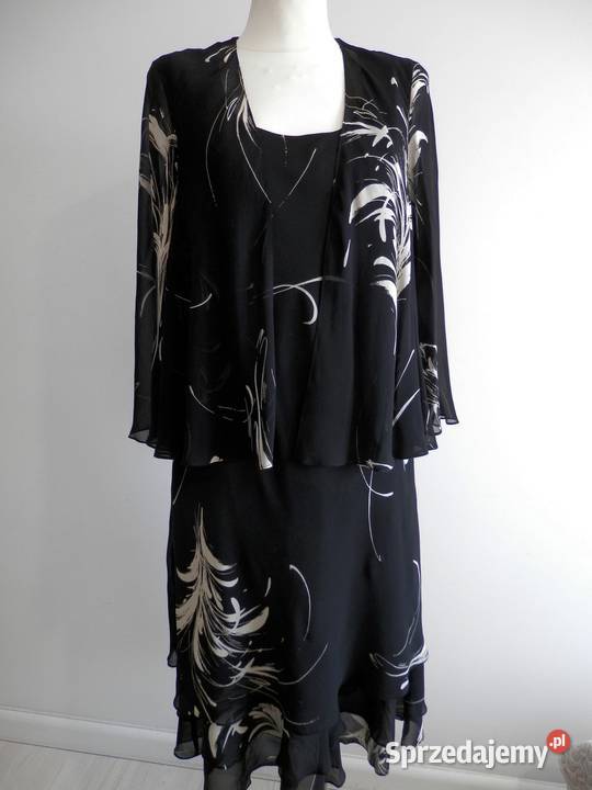 Sukienka z Narzutką Jedwabna 100 Naturalny Łomża