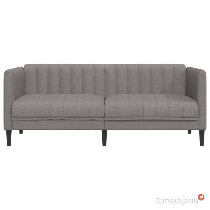 Sofa 2osobowa kolor taupe tapicerowana tkaniną Warszawa