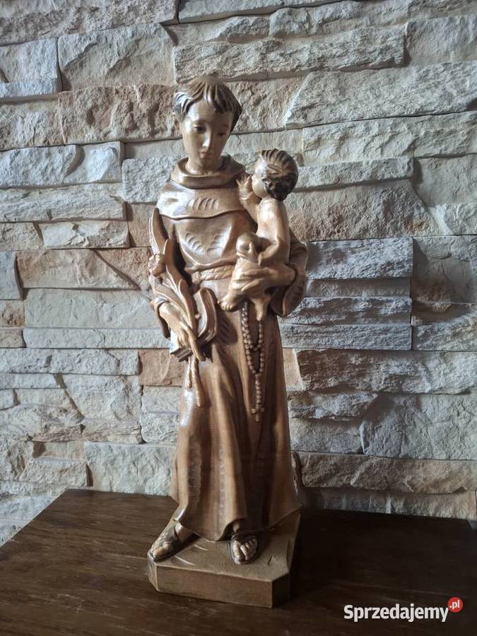 Rzeźba z drewna ŚwAntoni Patron Zagubionych i Lubień