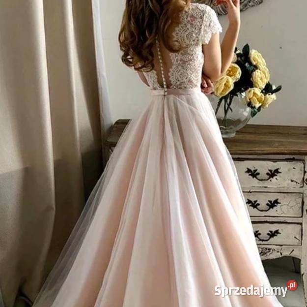 Suknia ślubna princessa szampan 46 XXXL 16 48 Rozmiar 48 Moda i Styl Jelenia Góra