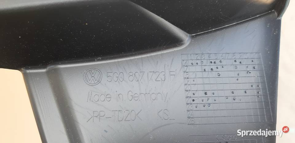 VW GOLF VII LIFT ŚLIZG MOCOWANIE ZDERZAKA LEWY osobowe Pozostałe lubuskie Bieleń