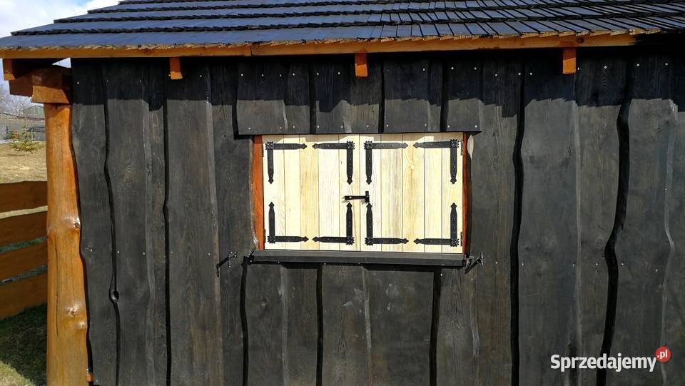 Rustykalna okiennica drewniana altanowa