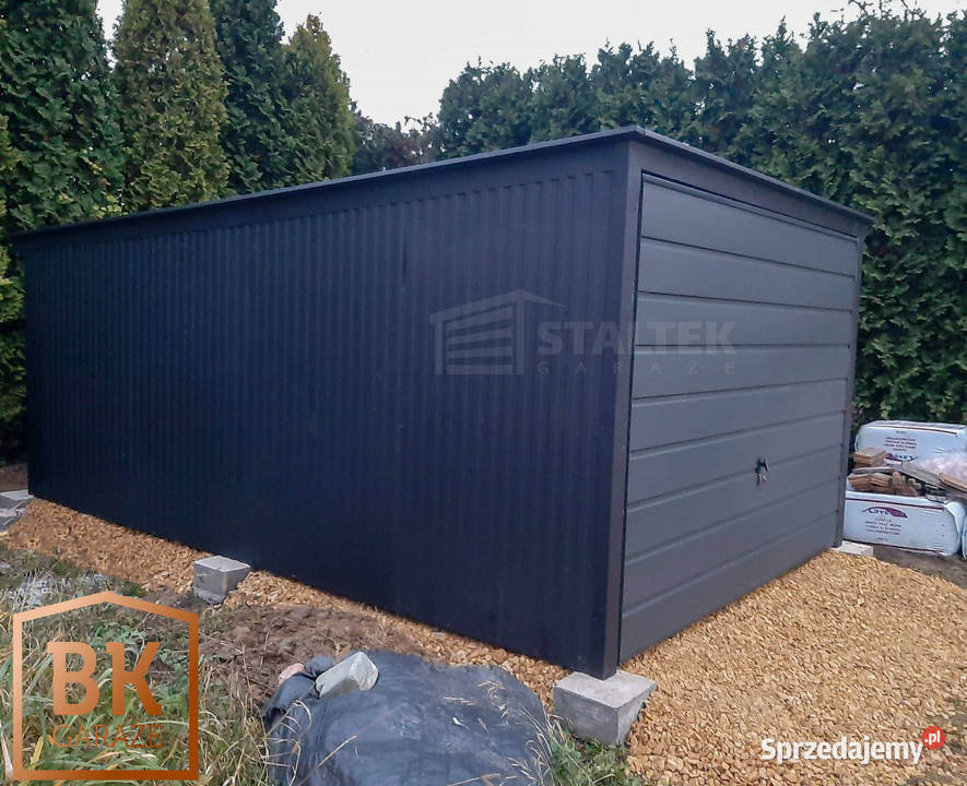 Garaż blaszany 3x5 Brama uchylna antracyt dach śląskie Katowice sprzedam
