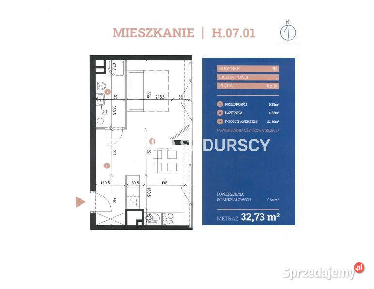 sprzedaży mieszkania 3273m2 1pokojowe Kraków