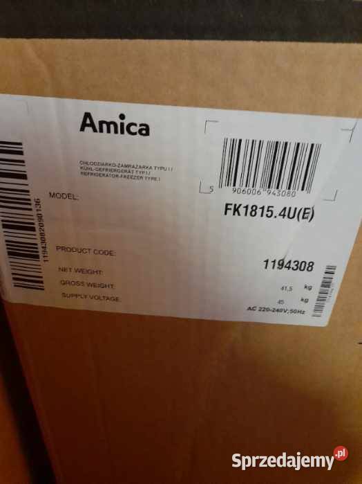 Lodówka Amica FK18154UE z zamrażalnikiem dolnym Szczecin