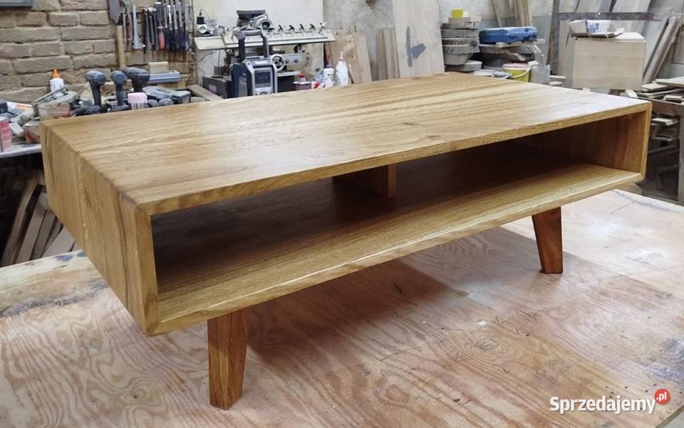 Stolik kawowy lite drewno dębowe Stoliki kawowe i ławy