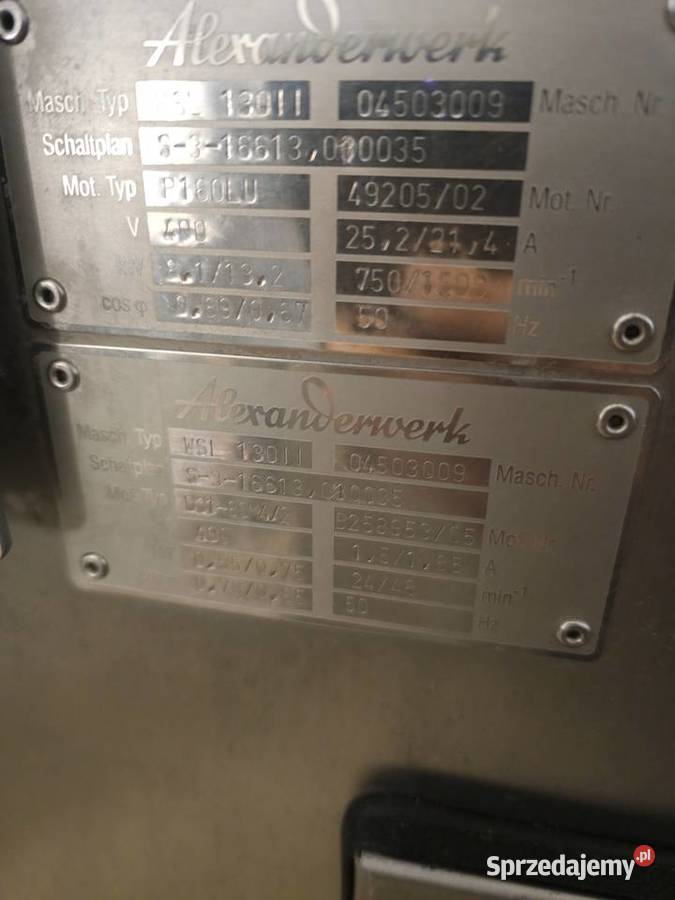 Wilk do mięsa ZASYPOWY KĄTOWY ALEKSANDERWERK WSL Grzybno