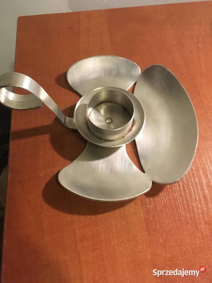 Aloe Verkin szwedzki stalowy swiecznik Pruszcz Gdański