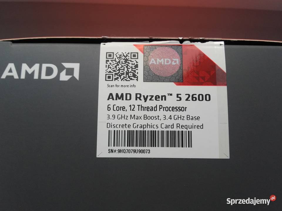 AMD Ryzen 5 2600 chłodzenie 6x34GHz AM419MB AF Bydgoszcz