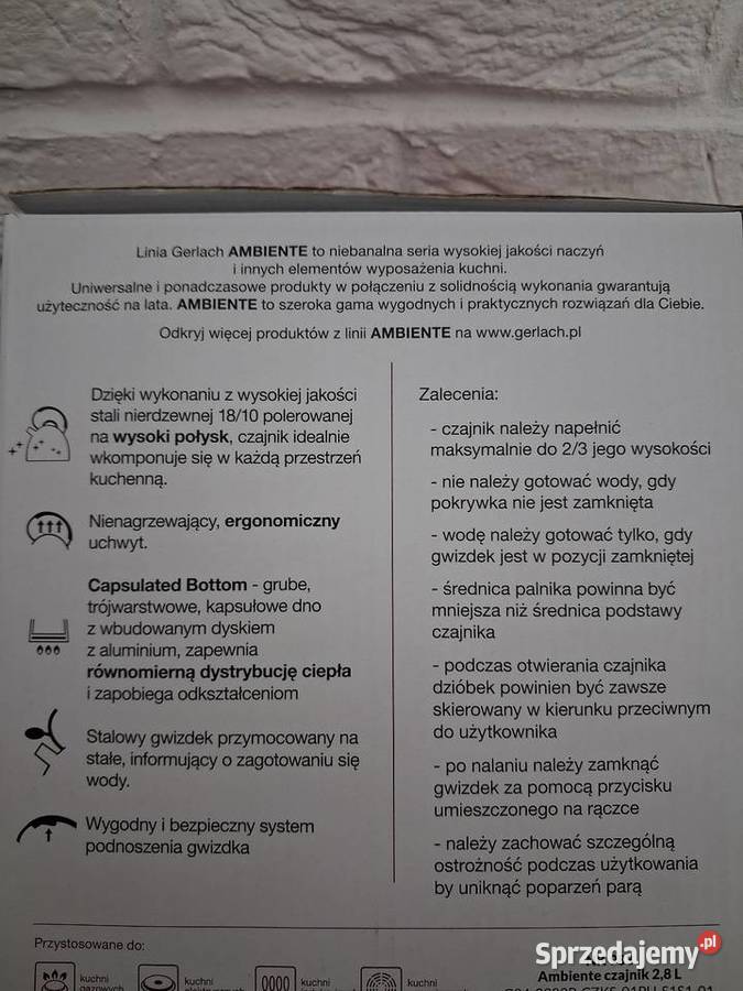 Czajnik firma GERLACH Czajniki Żywiec