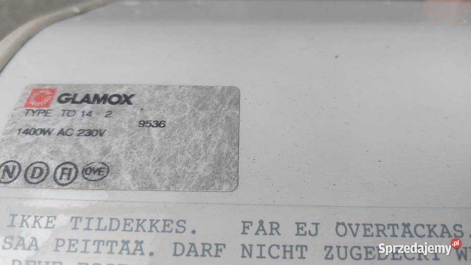 Grzejnik elektryczny glamox 1400w Ostrów Wielkopolski