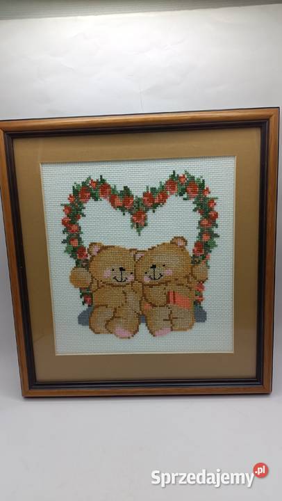 Obraz haft misie z sercem Zamość