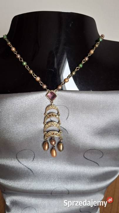 Sprzedam korale z piękną zawieszką Korale lubelskie