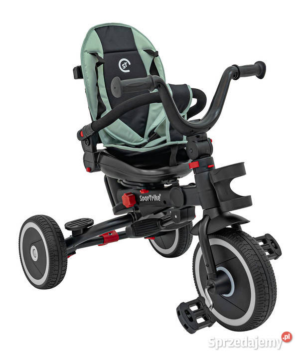 Rowerek Trzykołowy RIDER zielony koła EVA z