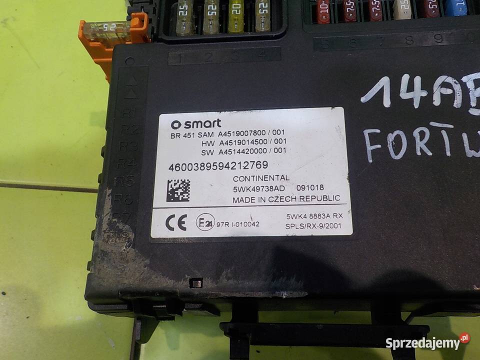 SMART FORTWO III 451 08 CDI 09r skrzynka mazowieckie Suków