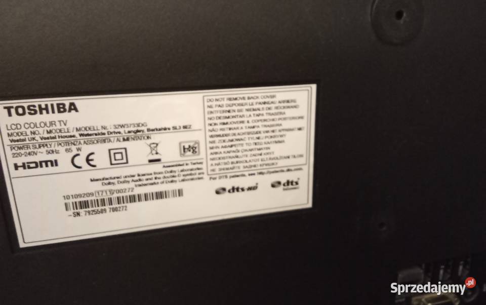 Sprzedam Sprawny Telewizor Toshiba 32 Calowy Elektronika kujawsko-pomorskie Golub-Dobrzyń