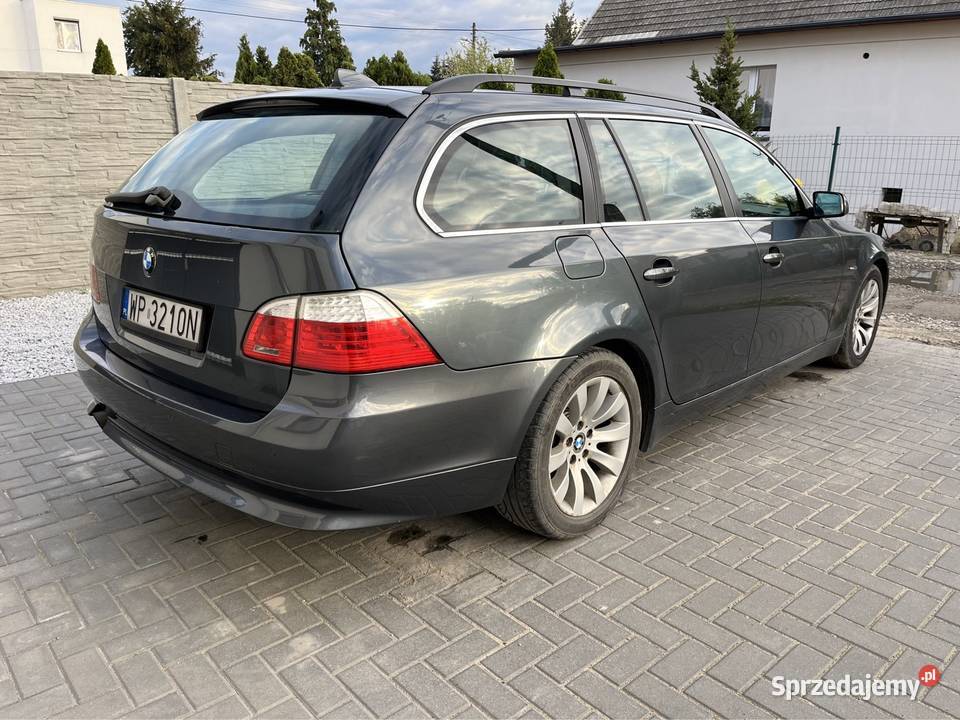BMW E61 jasne skóry manual relingi dachowe