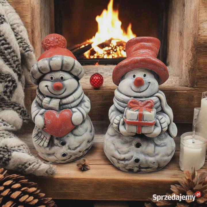 Skrzat świąteczny gnom brodacze z gipsu Boże sprzedam